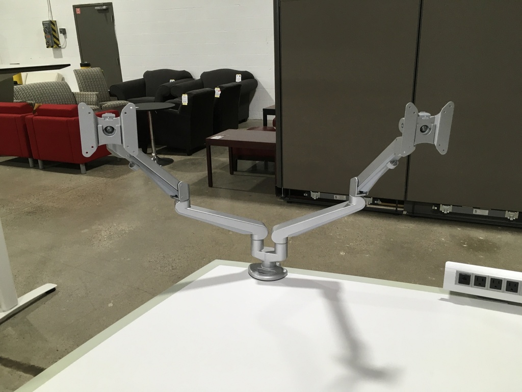 Dual Monitor Arm silver (ESI Edge 2) Silver