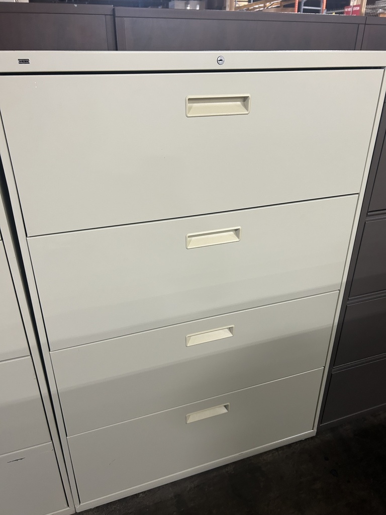 36" Hon 4-Drawer Lateral Cabinet - Putty