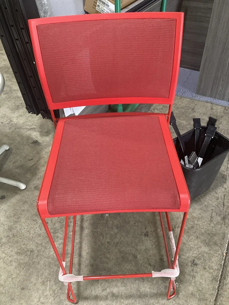 Mesh Red Stool