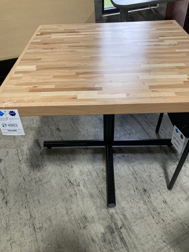 36" Square Butcher Block w/ Black Base New *List $998*
