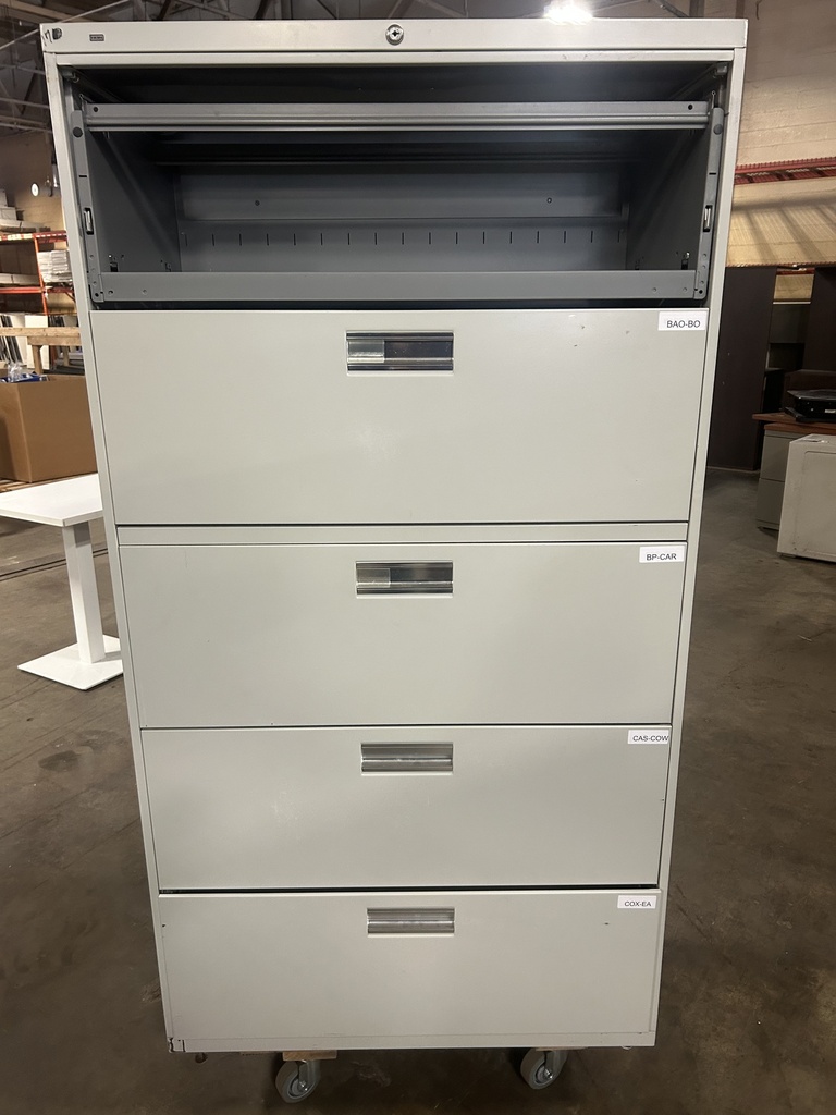 Hon 36" 5 Drawer Lateral - Light Gray 