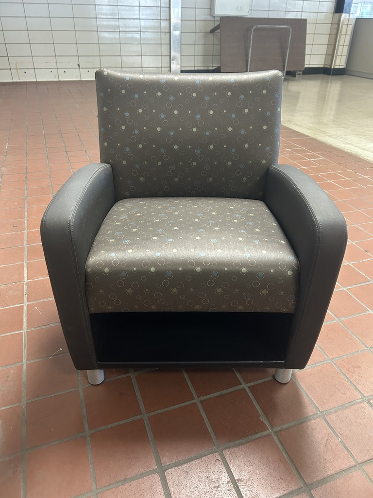 Lobby Chair - Grey Dotted