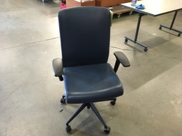 All Steel Leather Task Chair (NavyBlue)