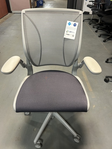 Humanscale Diffrient Mesh Back Task Chair-Charcoal/Purple