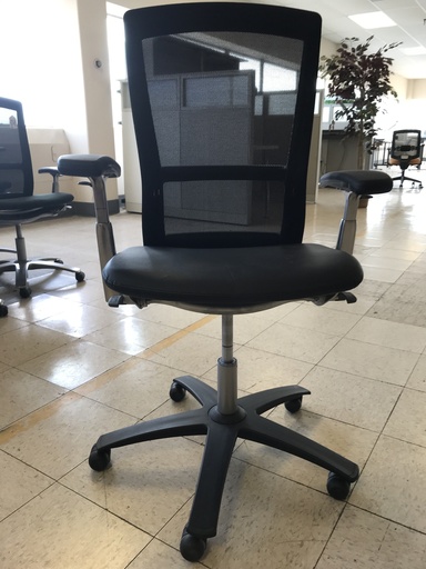 Knoll Life 4D Task Chair Black - Mesh Back/Vinyl Seat BLK BASE
