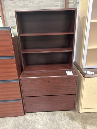 36" 2 Drawer Lateral W/ Hutch