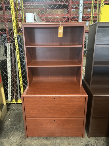(2) Drawer Lateral with Hutch (cherry)