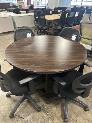 48" Round Table - Dark Walnut