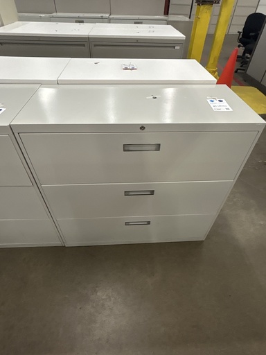 Light Gray Allsteel 3 Drawer Lateral File