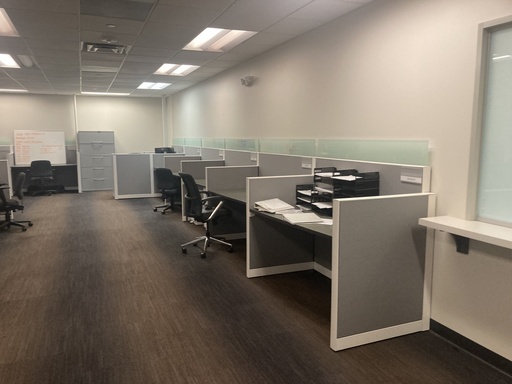 [General Revenue] Allsteel 30x60 Call Center Station - Single Ped, Wedge Worksurface 24/30 w/42" drop panel
