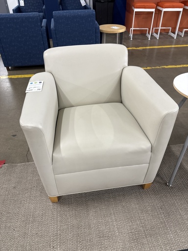 Cream Colored Mid Back Lobby Chair
