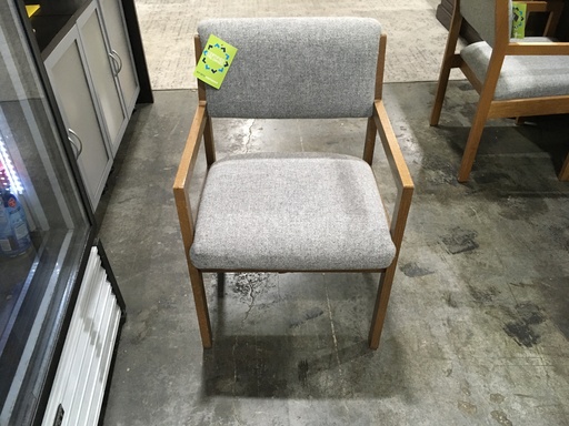 2 Grey Fabric Side Chairs