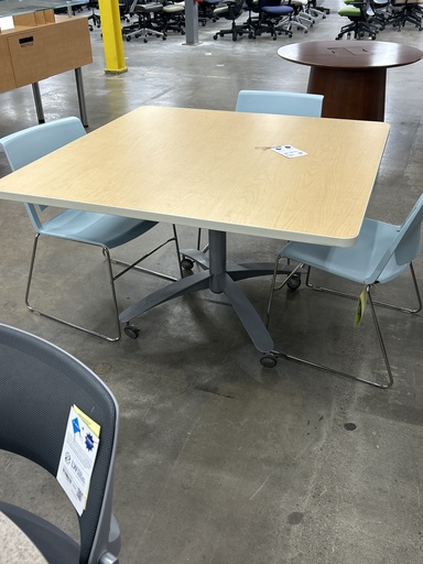 48"x48" Table On Wheels 