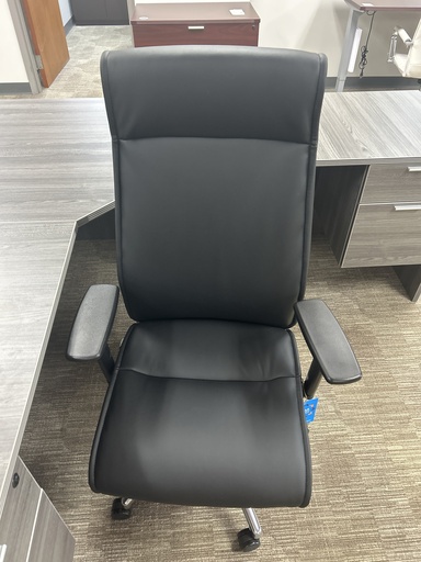 CD-2103HB-AA Alto Blk Leather High Back, Adj Arm Chair