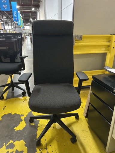 D-K PRM-PL28366A-Charcoal hi back exec. chair