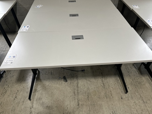 24x60 Off White Training Table w/power