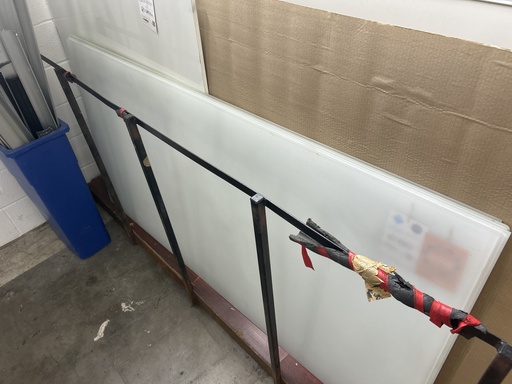 36"x72" Back painted Glass White Board