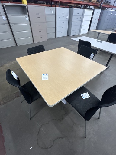 48"x48" Blonde Breakroom Table