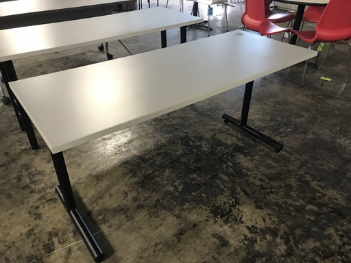 24”x 60” Training Table, Black base, Top Grey