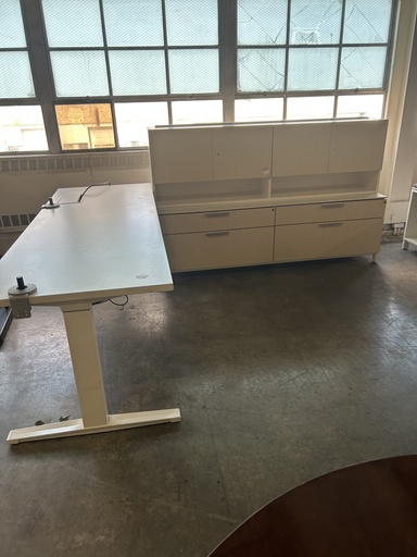 Herman Miller Suite - 29x82 Sit Stand Desk w/22x72Credenza and wall mount hutch