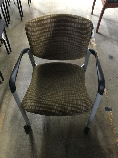 Dark Mustard Improv Side Chair w/Casters