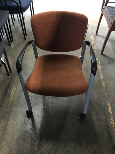 Orange Improv Side Chair w/Casters