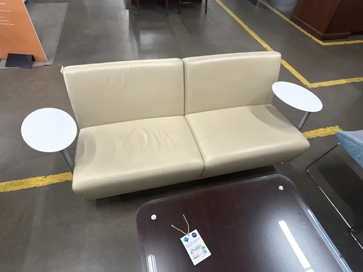 Cream Colored Sofa w/Trays