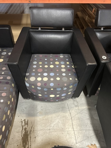 Black & Polka Dot Lobby Chair 
