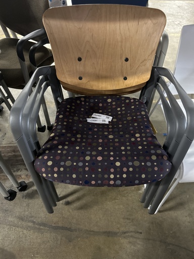 Purple Seat w/Dots Blonde Back