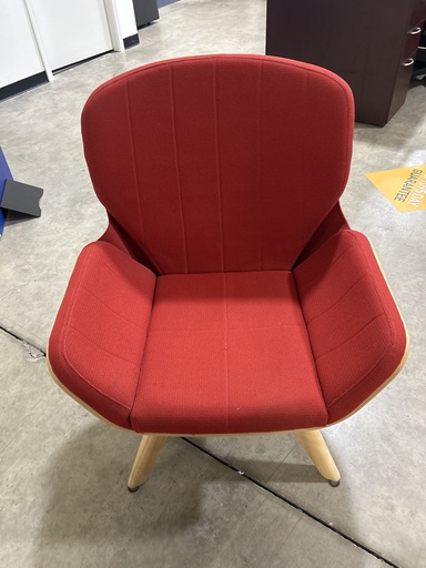 Source Red w/Maple Wood Frame Guest Chair