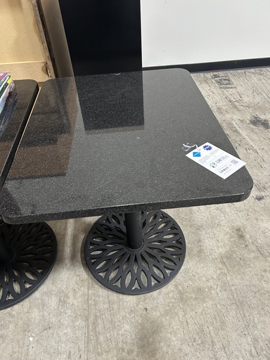 24x30 Black Marble Top Cafe Tables