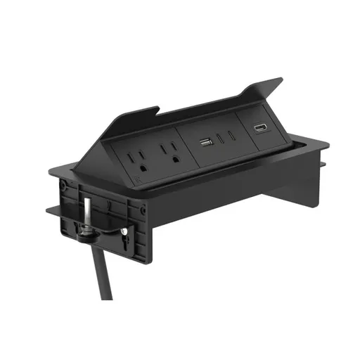 [OSAC4012BK] COE OfficeSource Pop-Up Power Insert with 6' Power Cord - Black