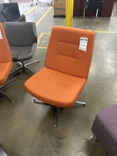 Orange Swivel Lobby Chair
