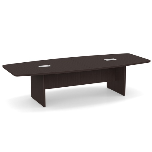[OS237ES] OS | Boat Shaped Conference Table with Slab Base - 10' Espresso OS237ES