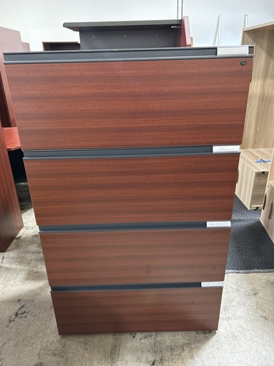 36" LaCasse Mahogany (4) Drawer Lateral Cabinet