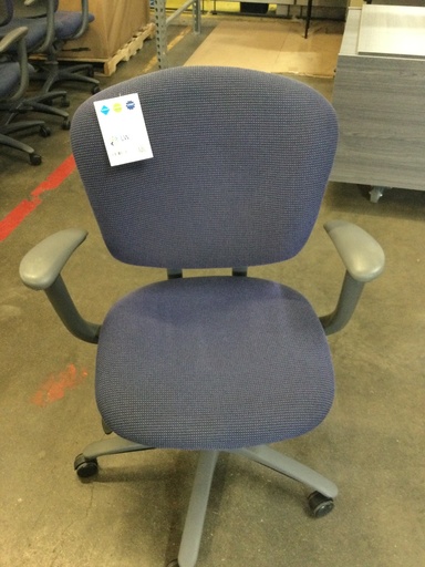 Haworth Improv Conference Chair Dark Blue Pattern