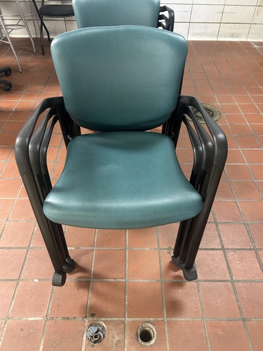 Green Stack Chairs w/Casters