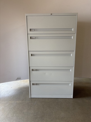 36" Steelcase 5dr lateral file Light Grey