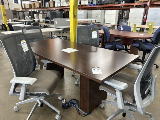 36x72 Powered Conference Table - Walnut