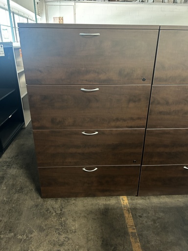Mocha Steelcase Turnstone Payback 36" 4 Drawer Lateral