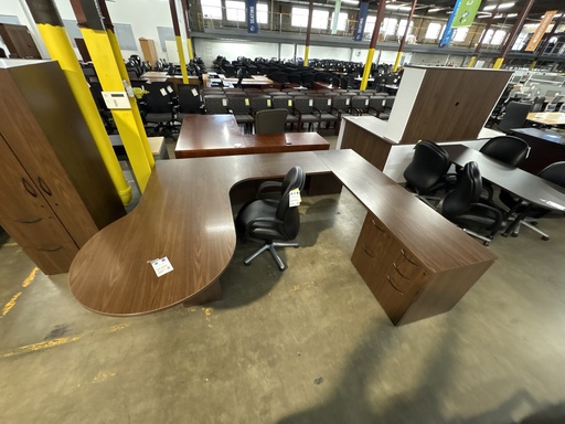 78X102X84 RH U-GROUP - WALNUT