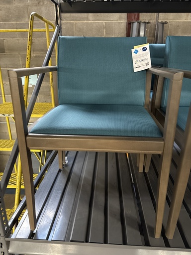 Steelcase Side Chair (Driftwood / Turquoise)
