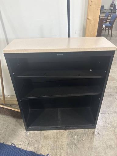 36" Anderson Hickey Black Bookcase w/ Laminate top