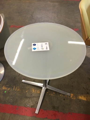 24"Glass end Table 16" tall
