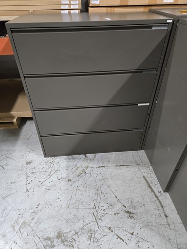 Meridian 42"x 49" 4dr Lateral File Dark Grey