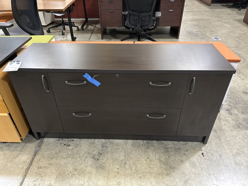 18x60 File/Storage Combo Credenza- Espresso