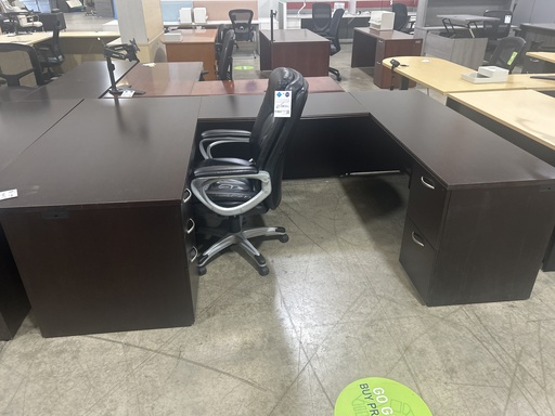 JSI - U Shape RH Desk -36x72 Espresso