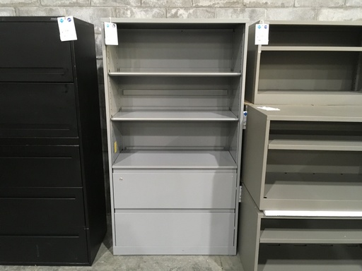 Combo Hutch and 2 drawer Grey