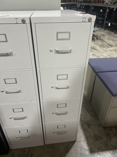 4 Drawer Vertical File Cabinet - Light Grey