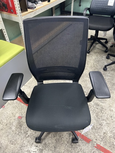 Black Mesh Back Task Chair, Black seat
